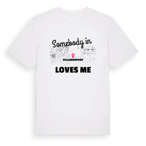 Någon i Kollumerpomp älskar mig t-shirt – ekologisk bomull t-shirt från Pinshirt