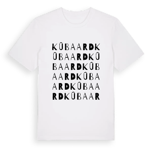 Kûbaard ordlek t-shirt – ekologisk bomull t-shirt från Pinshirt