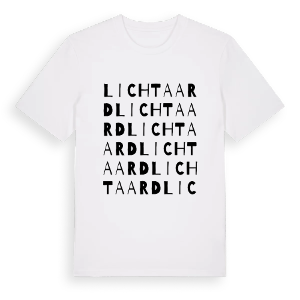 Lichtaard ordlek t-shirt – ekologisk bomull t-shirt från Pinshirt