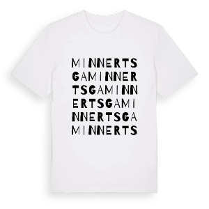 Minnertsga ordlek t-shirt – ekologisk bomull t-shirt från Pinshirt