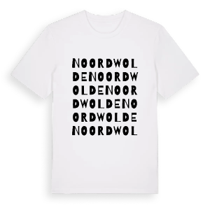 Noordwolde ordlek t-shirt – ekologisk bomull t-shirt från Pinshirt