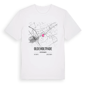 Oldeholtpade karta t-shirt – ekologisk bomull t-shirt från Pinshirt