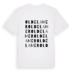 Oldelamer ordlek t-shirt – ekologisk bomull t-shirt från Pinshirt
