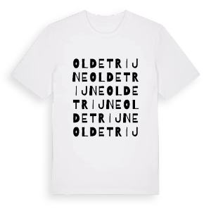 Oldetrijne ordlek t-shirt – ekologisk bomull t-shirt från Pinshirt
