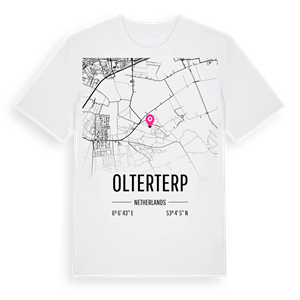 Olterterp karta t-shirt – ekologisk bomull t-shirt från Pinshirt