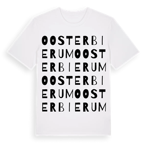 Oosterbierum ordlek t-shirt – ekologisk bomull t-shirt från Pinshirt