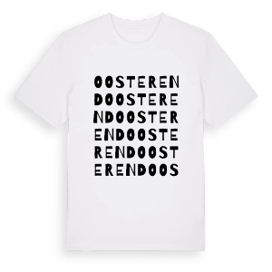 Oosterend ordlek t-shirt – ekologisk bomull t-shirt från Pinshirt