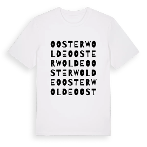 Oosterwolde ordlek t-shirt – ekologisk bomull t-shirt från Pinshirt