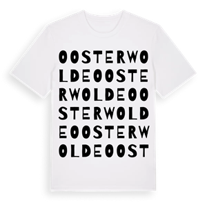 Oosterwolde ordlek t-shirt – ekologisk bomull t-shirt från Pinshirt