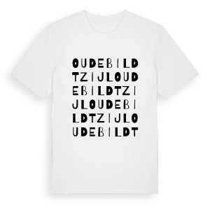 Oudebildtzijl ordlek t-shirt – ekologisk bomull t-shirt från Pinshirt