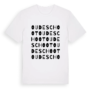 Oudeschoot ordlek t-shirt – ekologisk bomull t-shirt från Pinshirt