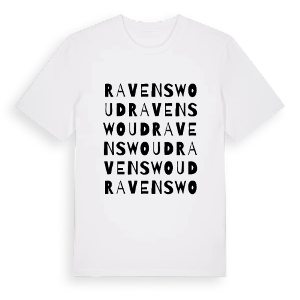 Ravenswoud ordlek t-shirt – ekologisk bomull t-shirt från Pinshirt