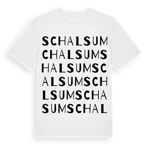 Schalsum ordlek t-shirt – ekologisk bomull t-shirt från Pinshirt