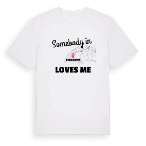 Någon i Sexbierum älskar mig t-shirt – ekologisk bomull t-shirt från Pinshirt