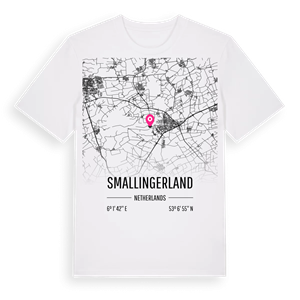 Smallingerland karta t-shirt – ekologisk bomull t-shirt från Pinshirt