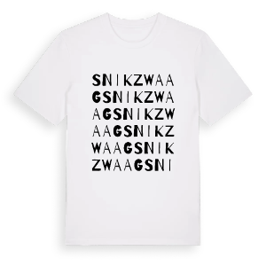 Snikzwaag ordlek t-shirt – ekologisk bomull t-shirt från Pinshirt
