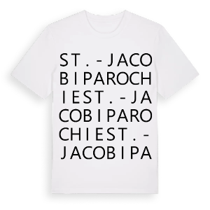 St.-Jacobiparochie ordlek t-shirt – ekologisk bomull t-shirt från Pinshirt