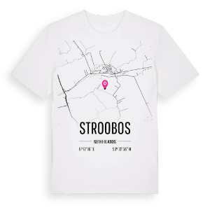 Stroobos karta t-shirt – ekologisk bomull t-shirt från Pinshirt