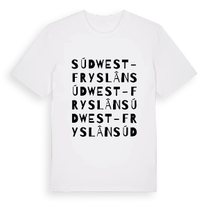 Súdwest-Fryslân ordlek t-shirt – ekologisk bomull t-shirt från Pinshirt