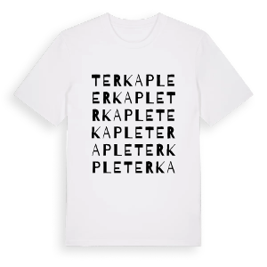 Terkaple ordlek t-shirt – ekologisk bomull t-shirt från Pinshirt