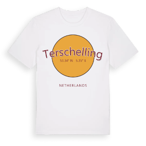 Terschelling cirkel t-shirt – ekologisk bomull t-shirt från Pinshirt