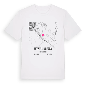 Uitwellingerga karta t-shirt – ekologisk bomull t-shirt från Pinshirt