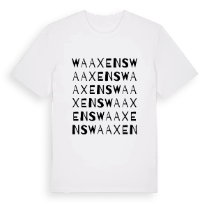 Waaxens ordlek t-shirt – ekologisk bomull t-shirt från Pinshirt