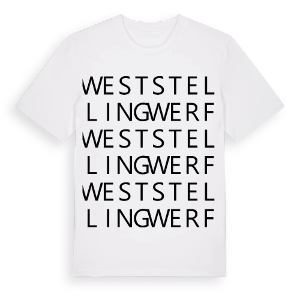 Weststellingwerf ordlek t-shirt – ekologisk bomull t-shirt från Pinshirt
