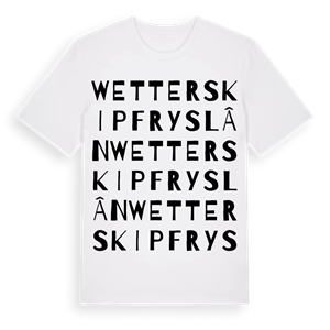 Wetterskip Fryslân ordlek t-shirt – ekologisk bomull t-shirt från Pinshirt