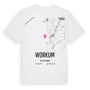 Workum karta t-shirt – ekologisk bomull t-shirt från Pinshirt