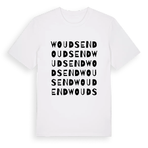Woudsend ordlek t-shirt – ekologisk bomull t-shirt från Pinshirt