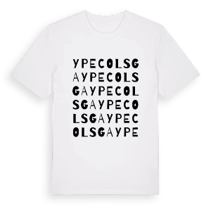 Ypecolsga ordlek t-shirt – ekologisk bomull t-shirt från Pinshirt
