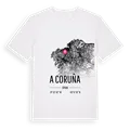 A Coruña karta t-shirt