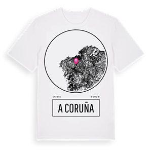A Coruña t-shirt – ekologisk bomull t-shirt från Pinshirt