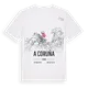 A Coruña karta t-shirt