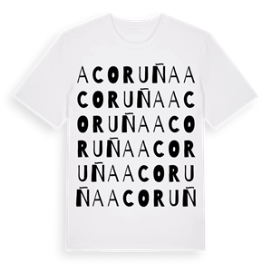 A Coruña ordlek t-shirt – ekologisk bomull t-shirt från Pinshirt