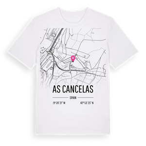 As Cancelas karta t-shirt – ekologisk bomull t-shirt från Pinshirt