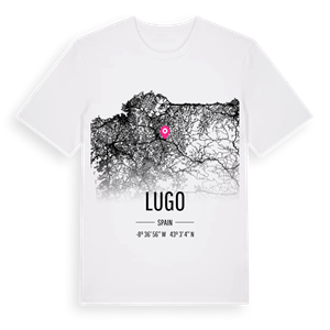 Lugo karta t-shirt – ekologisk bomull t-shirt från Pinshirt