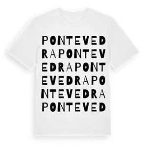 Pontevedra ordlek t-shirt – ekologisk bomull t-shirt från Pinshirt