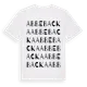 White t-shirt med Abbebacka ordlek t-shirt