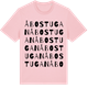 Pink Cotton t-shirt med Åbostugan ordlek t-shirt
