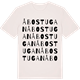 Vintage White t-shirt med Åbostugan ordlek t-shirt