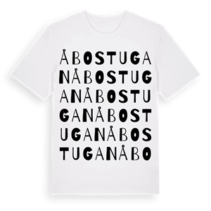 Åbostugan ordlek t-shirt – ekologisk bomull t-shirt från Pinshirt