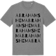 Mid Heather Gray t-shirt med Abrahamshem ordlek t-shirt