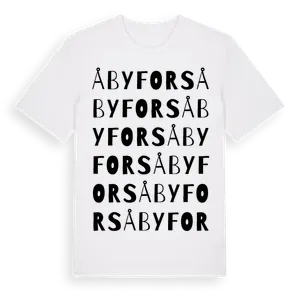 Åbyfors ordlek t-shirt – ekologisk bomull t-shirt från Pinshirt