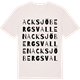 Vintage White t-shirt med Acksjöbergsvallen ordlek t-shirt