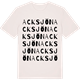 Vintage White t-shirt med Acksjön ordlek t-shirt