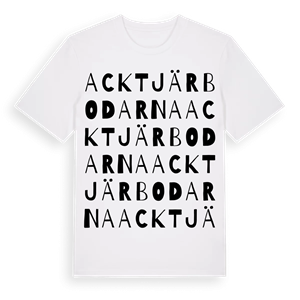Acktjärbodarna ordlek t-shirt – ekologisk bomull t-shirt från Pinshirt