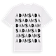 White t-shirt med Adams ordlek t-shirt