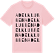 Pink Cotton t-shirt med Adelklubben ordlek t-shirt